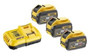Dewalt XR FLEXVOLT nabíječka + 3x akumulátor 9 Ah DCB118X3