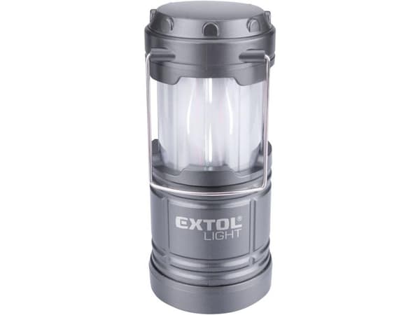 EXTOL LIGHT teleskooppinen LED-lyhty 75 lm, liekkitehoste, 3 x AA, 43158