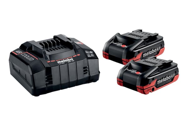 Metabo Basic-sæt med 2 x LiHDX 18 V/4,0 Ah batterier og ASC 145 oplader