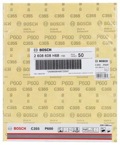 BOSCH hiomapaperi C355 230 x 280 mm P80