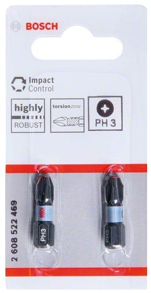 BOSCH Impact Control PH3 bits 25 mm, 2 st. 2608522469