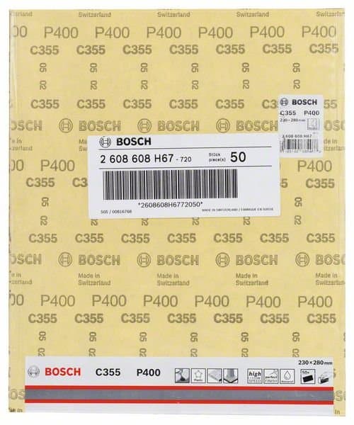 BOSCH Sandpapper C355 230 x 280 mm, korn 80
