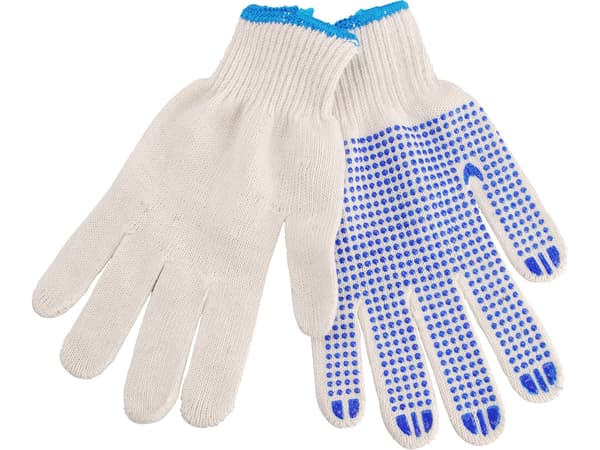 EXTOL CRAFT bomullshandskar med PVC-duttar i handflatan, storlek 10, 99708