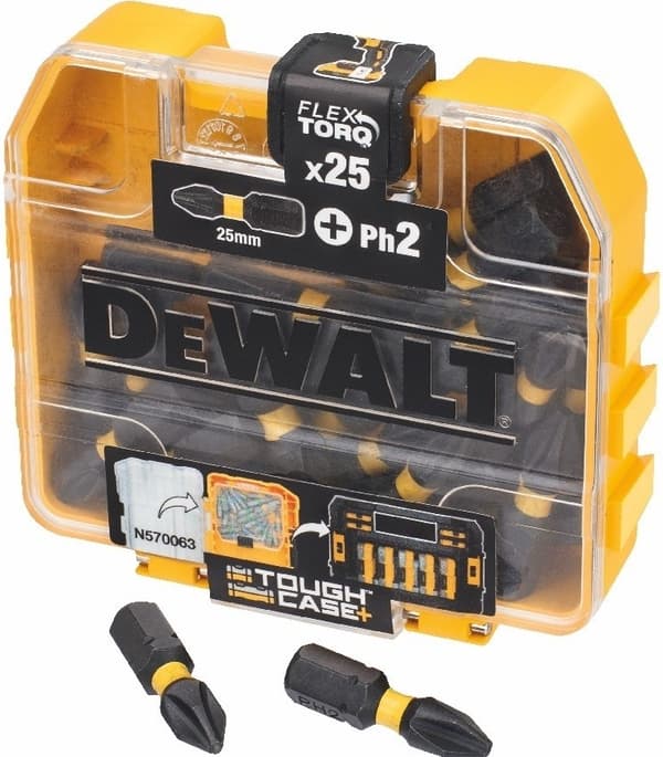 DeWALT FLEXTORQ PH2 bitsset, 25 mm, 25 st, DT70555T
