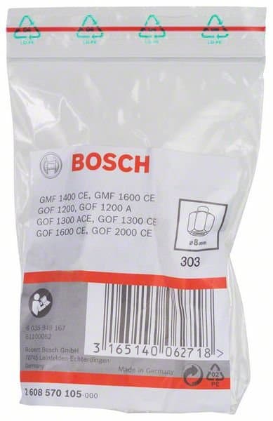 BOSCH spændebøsning 8 mm, 24 mm 2608570105