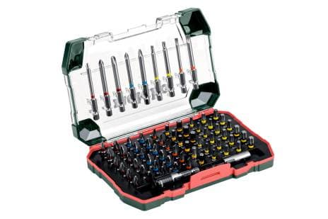 Metabo bitsæt Promotion 71 dele med magnetiske bitholdere, S2 stål, farvekodede bits, i robust etui 626704000