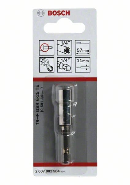 BOSCH yleispidike 1/4", 75 mm, 11 mm, 2607000157