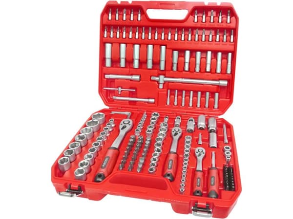 EXTOL topnøglesæt, 172 dele, 1/4", 3/8" og 1/2", CrV 8818346