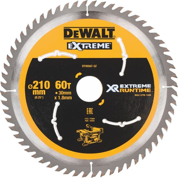 DeWALT savklinge til FLEXVOLT-save, 210 x 30 mm, 60 tænder, DT99567