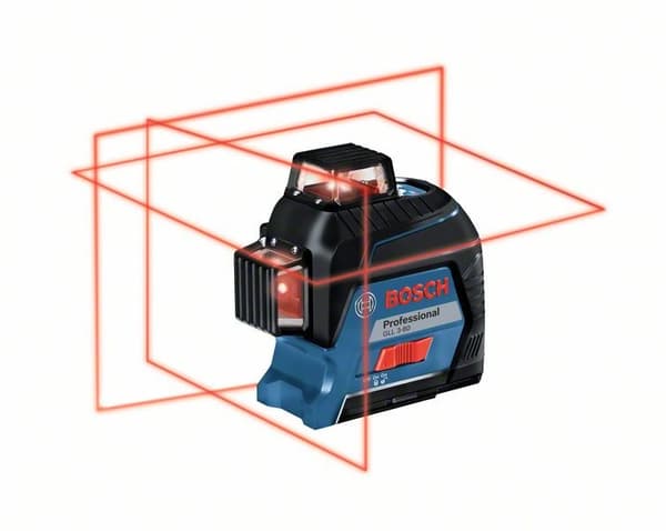BOSCH GLL 3-80 Krysslaser 3x360° med batteri