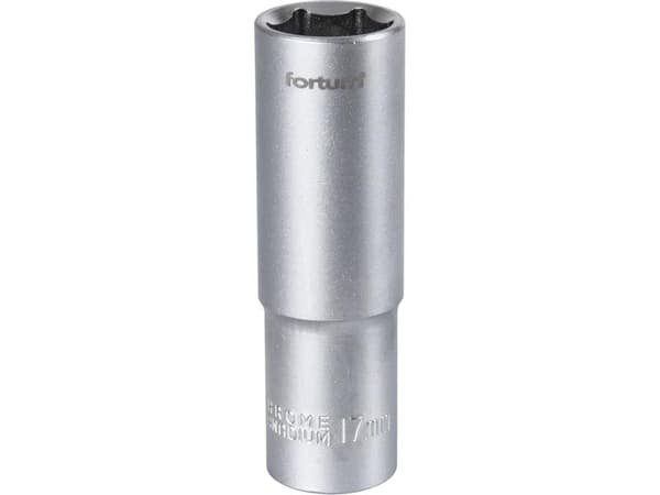 FORTUM förlängd hylsa 1/2", 17 mm, L 77 mm