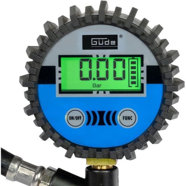 GÜDE Dækpumpe 11 E 2823 med digitalt LCD-manometer
