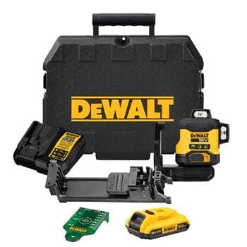 DeWALT vihreä 3x360° ristilaser DCLE34031D1, 18V/2Ah