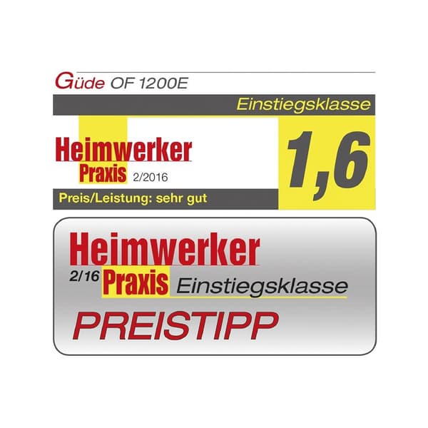 GÜDE Overfræser OF 1200 E, 1200 W