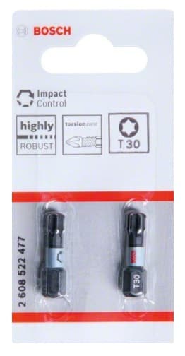 Bosch Impact Control bits T30 25 mm, 2 st 2608522477