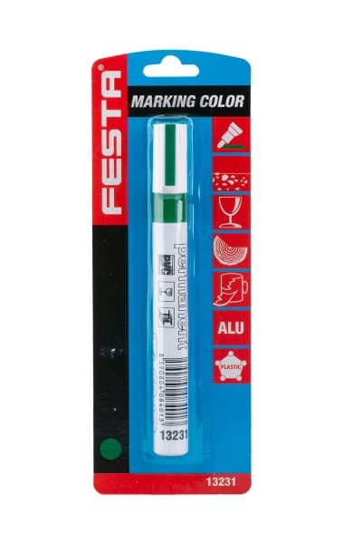 FESTA permanent marker, grøn, alu, 143 mm, 4 mm spids
