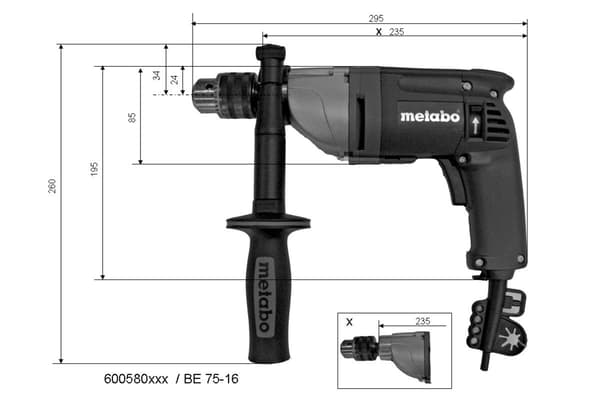 Metabo borrmaskin BE 75-16 600580000