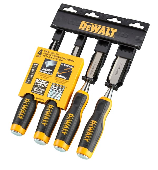 DeWalt 4-delt mejselsæt til træ DWHT0-16063