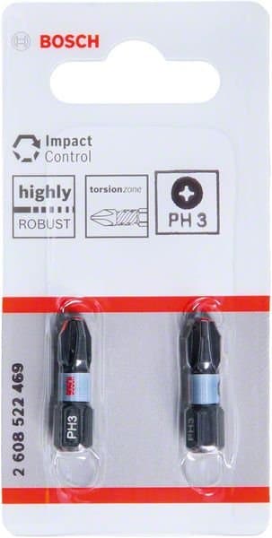 BOSCH Impact Control PH3 bits 25 mm, 2 st. 2608522469