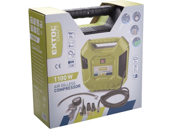 EXTOL CRAFT kompresor bezolejový, 1100W 418102