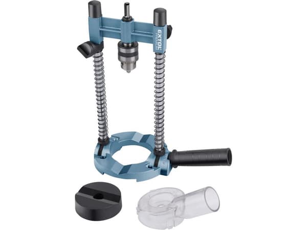 EXTOL PREMIUM borrstativ med chuck, 1–10 mm, skaft 9 mm, multifunktionellt