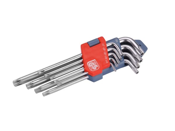 EXTOL PREMIUM L-nøglesæt TORX, 9 dele, 10-50 mm