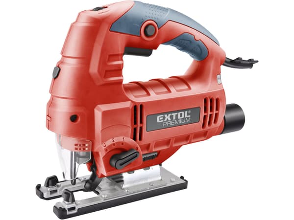 EXTOL PREMIUM stiksav med laser og lys, 800 W