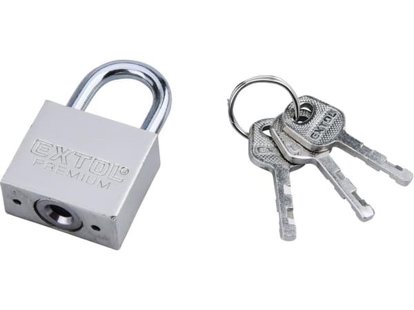 Extol Premium metallinen riippulukko 30 mm, 3 avainta
