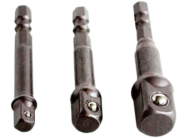 EXTOL CRAFT borrmaskinsadaptrar 1/4"–3/8"–1/2" 32600