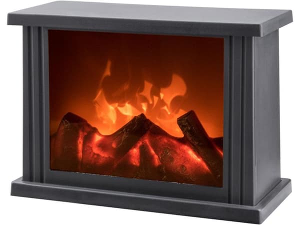 EXTOL LIGHT LED-kamin med fladdrande låga 43400