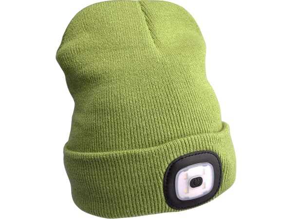 Extol Light mössa med pannlampa, USB, grön 43192