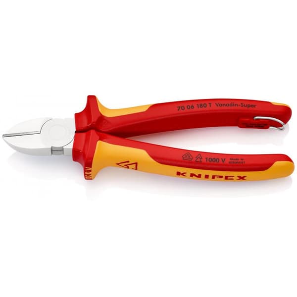 Knipex sidavbitare med isolerad fästpunkt 180 mm