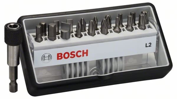 BOSCH Robust Line skruvbitsats, 18+1 delar, 2607002567
