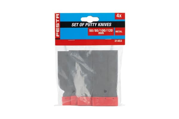 FESTA Japanska stålspacklar 4-pack 50, 80, 100, 120 mm