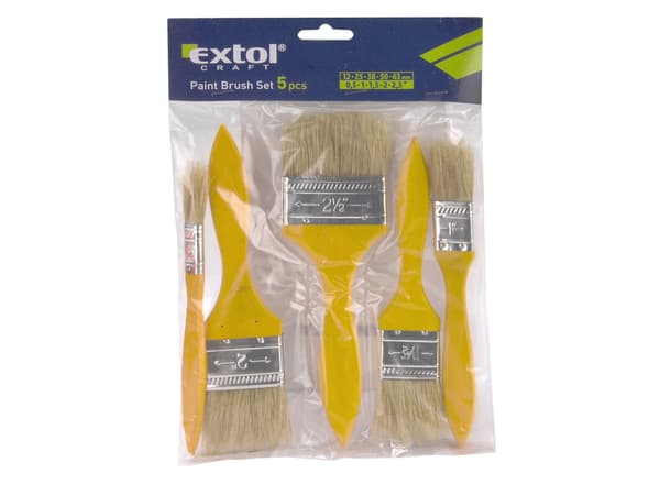 EXTOL Craft litteät siveltimet, 5 kpl, 12–63 mm