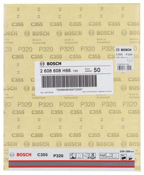 BOSCH Sandpapper C355 230 x 280 mm, korn 80