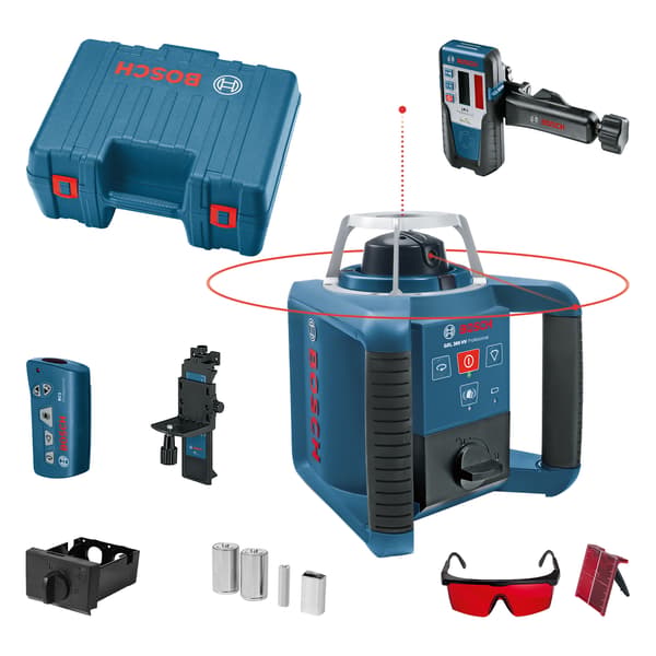 Bosch pyörivä laser 300 m, lisävarusteineen, 0601061504