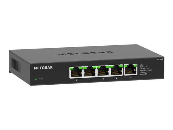 Ustyret Ethernet-switch - Netgear - MS305-100EUS - 2.5G - 5 porte - Sort