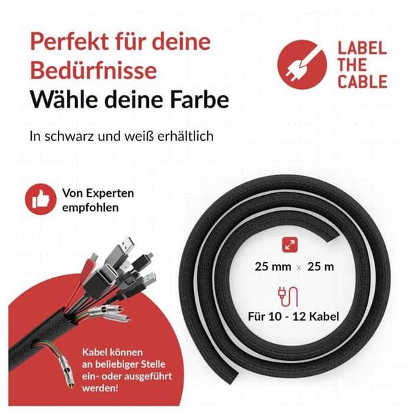 Kabelstrømpe Label the Cable PRO 5110 sort