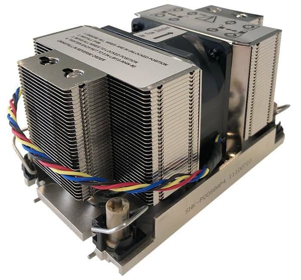 Processor køler - Supermicro - LGA4677 - 2U - Aktiv køling - Indbygget ventilator