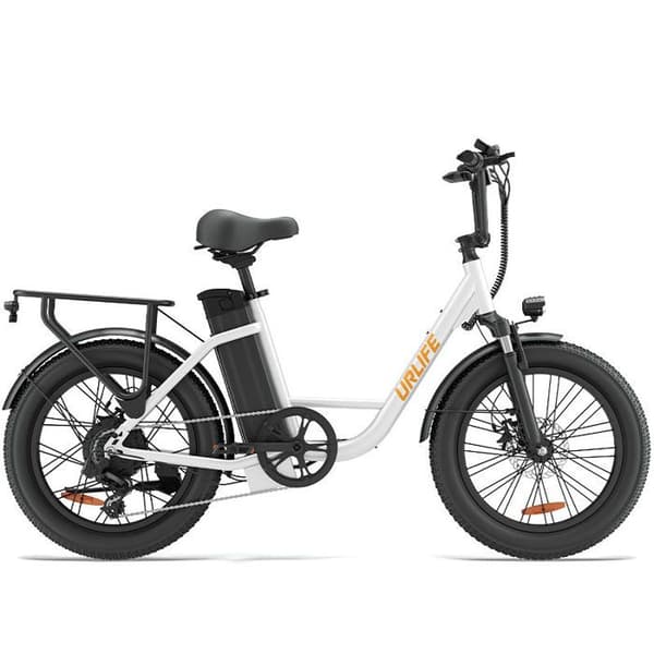 Elcykel til voksne URLIFE E20 med batteri 48 V 13 Ah, Hvid