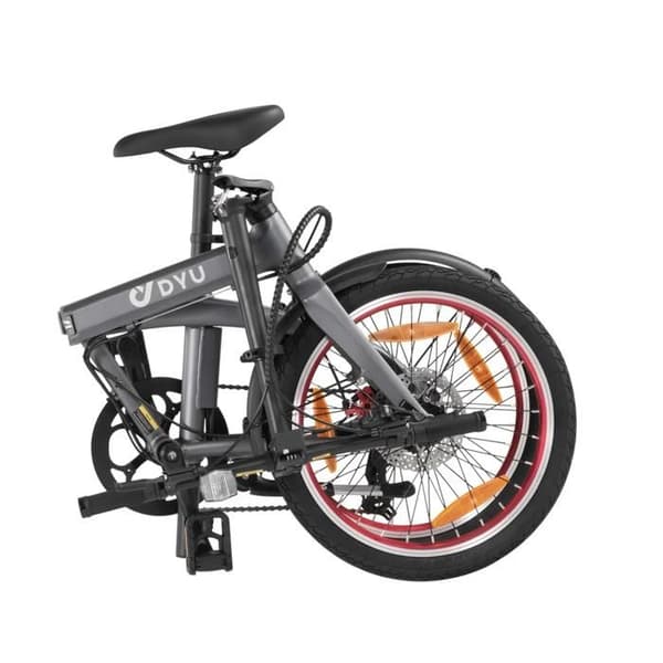 Fällbar elcykel DYU SP1 20 tum med extern batteri, Silver