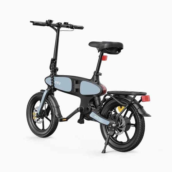 Folding elcykel DYU C2 med batteri 48 V 7,5 Ah, Blå