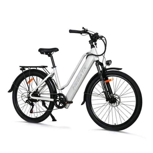 Stads elcykel Hedatx TX2 med batteri 48V 16AH, Vit