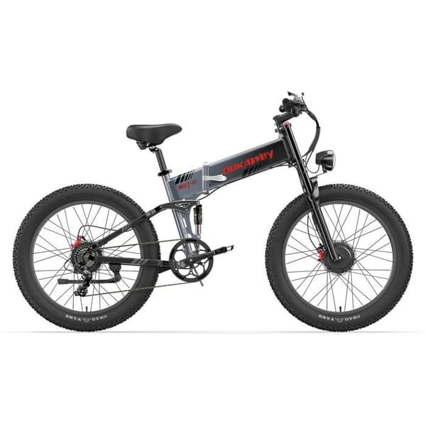 Dukaery BST-6 sammenfoldelig elcykel med 48 V 17,5 Ah batteri, Grå