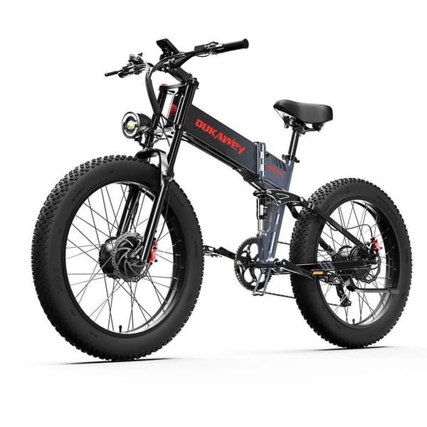 Dukaery BST-6 sammenfoldelig elcykel med 48 V 17,5 Ah batteri, Grå