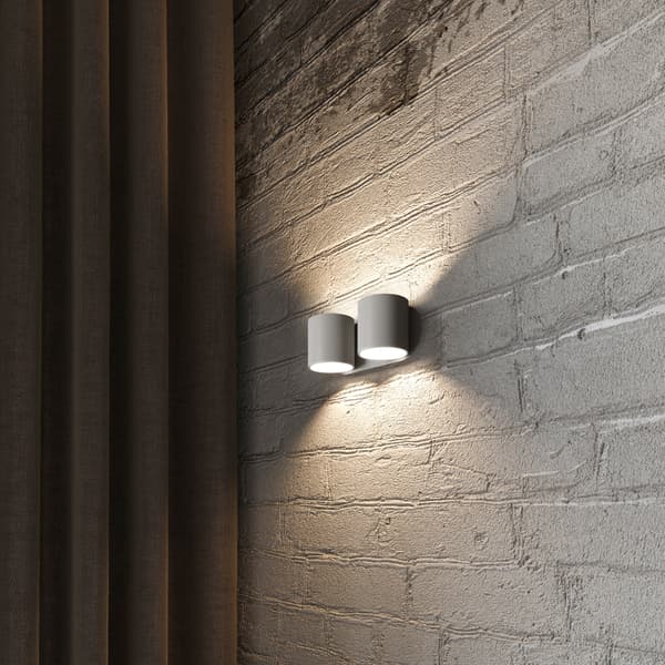 Sollux Lighting Seinävalaisin ORBIS 2 harmaa, 10x12x26cm