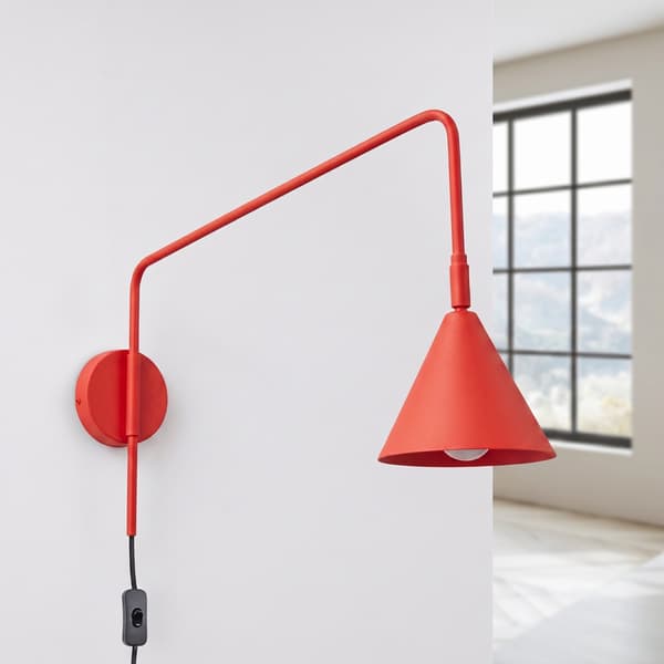 Sollux Lighting Seinävalaisin NOX punainen, 30x61x14cm