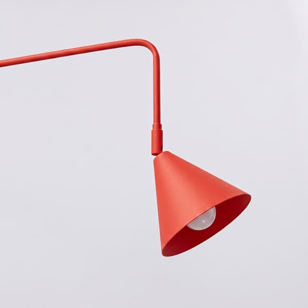 Sollux Lighting Seinävalaisin NOX punainen, 30x61x14cm