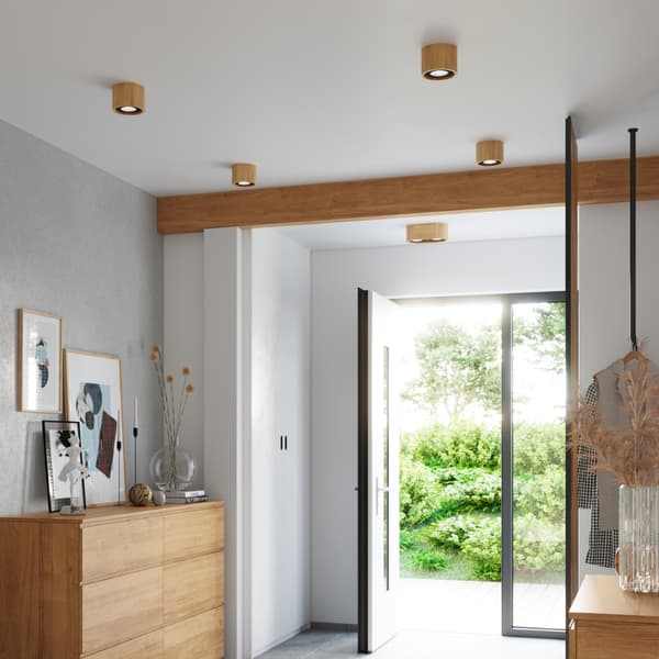 Sollux Lighting Plafond BASIC 1 luonnonpuu, 10x14x14cm